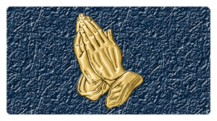 535 DSC700 516 BL GL Praying Hands Blue Gold